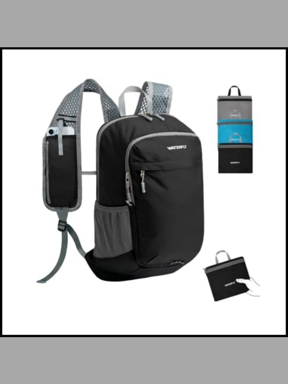 15L Lightweight Packable Hiking Daypack Water Resistant Nylon Travel Backpack